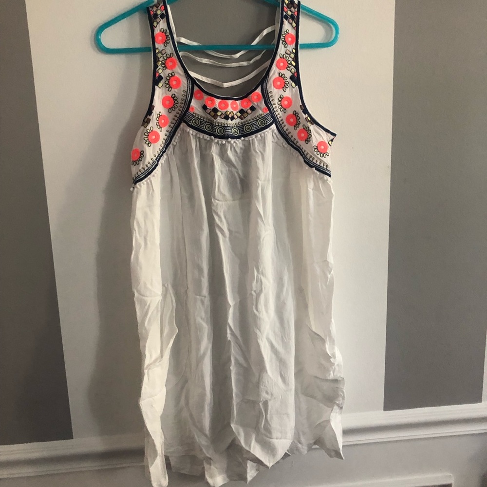 greek style embroidered dress